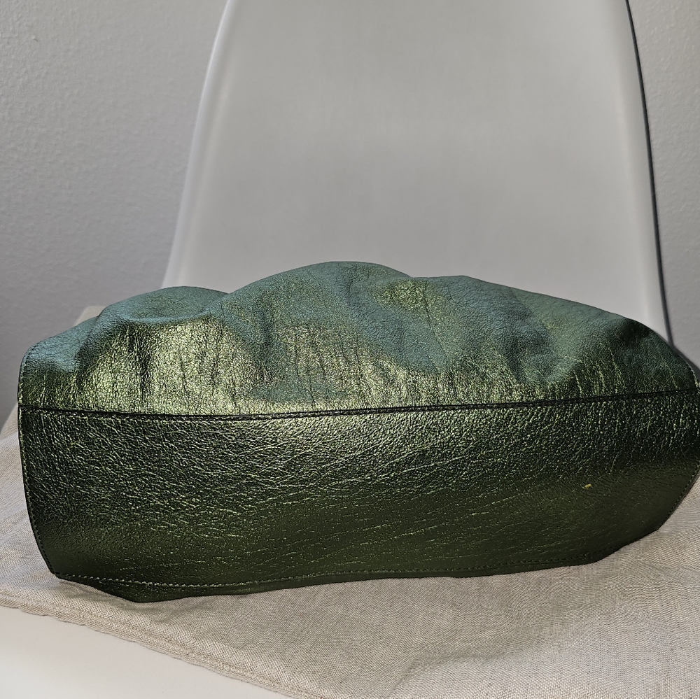 Authentic Green Metallic Python/Leather Valentino… - image 6